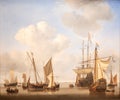 Historical Dutch ships, painting by Willem van de Velde the younger