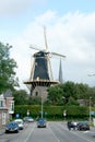 Historical dutch windmill, called the Windhond Royalty Free Stock Photo