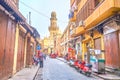 The historical El-Gamaleya street in Cairo, Egypt Royalty Free Stock Photo