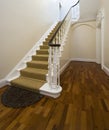 Historical entrance hall with vintage staircase