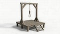 Historical execution device, gallows structure with noose Royalty Free Stock Photo