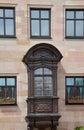 Historical Facade in the Old Town of Nuremberg, Franconia, Bavaria