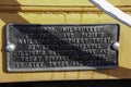 Historical Fallen flag Milwaukee Road caboose numbered 992083 sits on display near the Rochelle Train Park