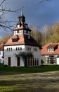 Historical Farm in Autumn in theVillage Lutterloh, Suedheide, Lower Saxony