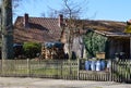 Historical Farm in Spring in the Village Mueden at the River Oertze, Lower Saxony Royalty Free Stock Photo