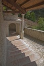 Historical flight of steps in Feltre, Veneto, Ital Royalty Free Stock Photo