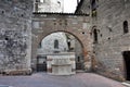 Historical fountain for drinking water, Perugia Royalty Free Stock Photo