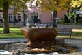 Historical Fountain in the Old Town of Rheinsberg, Brandenburg