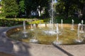 historical fountain at rokoko city park