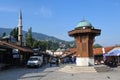 Historical fountain in Sarajevo in the morning, Bosnia And Herzegovina Royalty Free Stock Photo