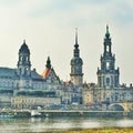 Historical Front of buildings in Dresden Royalty Free Stock Photo