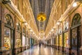 The historical Galeries Royales Saint-Hubert shopping arcades in