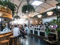 Historical galleries in the Paseo de gracia of Barcelona, where there are many bars and restaurants to eat all kinds of Spanish