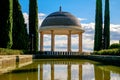 Historical Gazebo, Conception garden, jardin la concepcion in Malaga, Spain Royalty Free Stock Photo