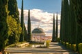 Historical Gazebo, Conception garden, jardin la concepcion in Malaga, Spain