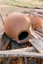 Historical Georgian wine storage clay pot