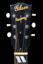 Historical 1944 Gibson Banner Acoustic Guitar Headstock from the famous Kalamazoo Gals Era