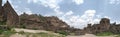 Historical Golconda fort with background of white clouds