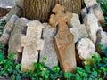 Historical Grave Stones, Stavropoleos Monastery, Bucharest, Romania Royalty Free Stock Photo