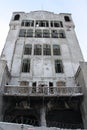 Old abandoned flour mill building Russia