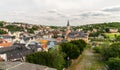 Historical Greiz town on Weisse Elster river in Germaany