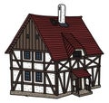 The historical half timbered house