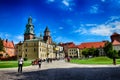  historical historic Polish royal castle Wawel on a warm summer day