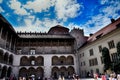  historical historic Polish royal castle Wawel on a warm summer day