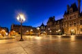 Historical Hotel de Ville - the city hall of Paris city at dawn, France Royalty Free Stock Photo