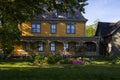 Historical house Braconsfield - Charlottetown, Prince Edward Island, Canada - victorian wooden home with patio Royalty Free Stock Photo