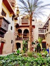 Historical Egyptian house garden in Al-Moez Royalty Free Stock Photo