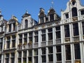 Historical houses in Brussels opposite a blue sky Royalty Free Stock Photo