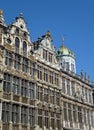 Historical houses in Brussels opposite a blue sky Royalty Free Stock Photo