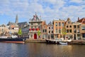 Historical houses in old Haarlem, Holland