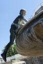 Historical Hygieia fountain with bronze figures in Karlsruhe