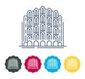 Historical Icon Jaipur City - Hawa Mahal Icon Illustration