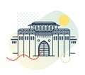 Historical Icon Pune City - Shaniwar Wada Icon Illustration