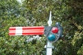 A railway traffic signal of British colonial era Royalty Free Stock Photo