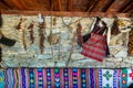 Historical interior of a rural tavern in the Bulgarian mountain village of Zheravna Royalty Free Stock Photo