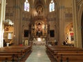 Historical interior of sacred heart church in Malaga, Spain