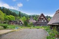 Historical Japanese Village - Shirakawago in spring, travel landmark