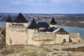 Historical Khotyn fortress and castle in Ukraine Royalty Free Stock Photo