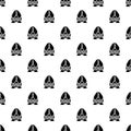 Historical knight helmet pattern vector seamless