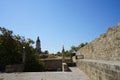 Old Roloi clock tower in the historic city of Rhodes, Greece Royalty Free Stock Photo