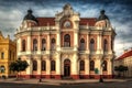 Historical landmarks in the city center of Oradea, Romania. Generative AI