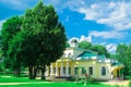 Historical and literary Museum-reserve of Tyutchev. The main manor house on a bright Sunny day. Ovstug, Bryansk region-June 2018