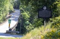 A historical marker at the Broad River Bridge where Lt. Col. Lemuel Penn was murdered by the Ku Klux Klan