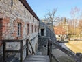 Historical massive stone buildings in limekiln Factory