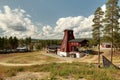 Historical mining facility in the town of Mala in Northern Sweden