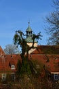 Historical Monastery in Autumn in the Old Town of Walsrode, Lower Saxony Royalty Free Stock Photo